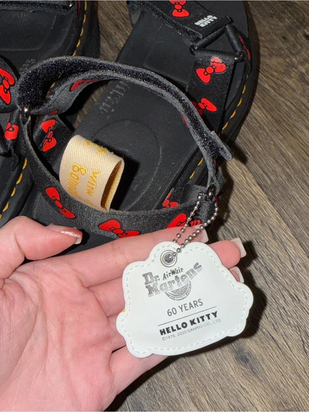 rare dr. martens x hello kitty vegan platform sandals
